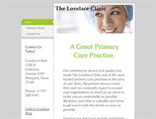 Tablet Screenshot of lovelaceclinic.com